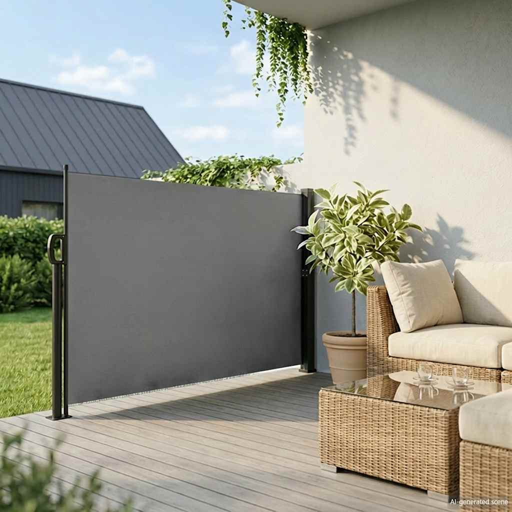 Retractable Side Awning Anthracite 180x300 cm