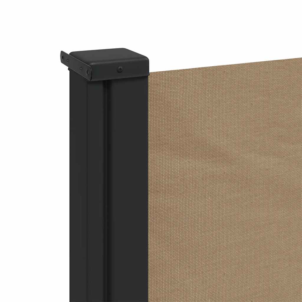 Retractable Side Awning Taupe 100x500 cm