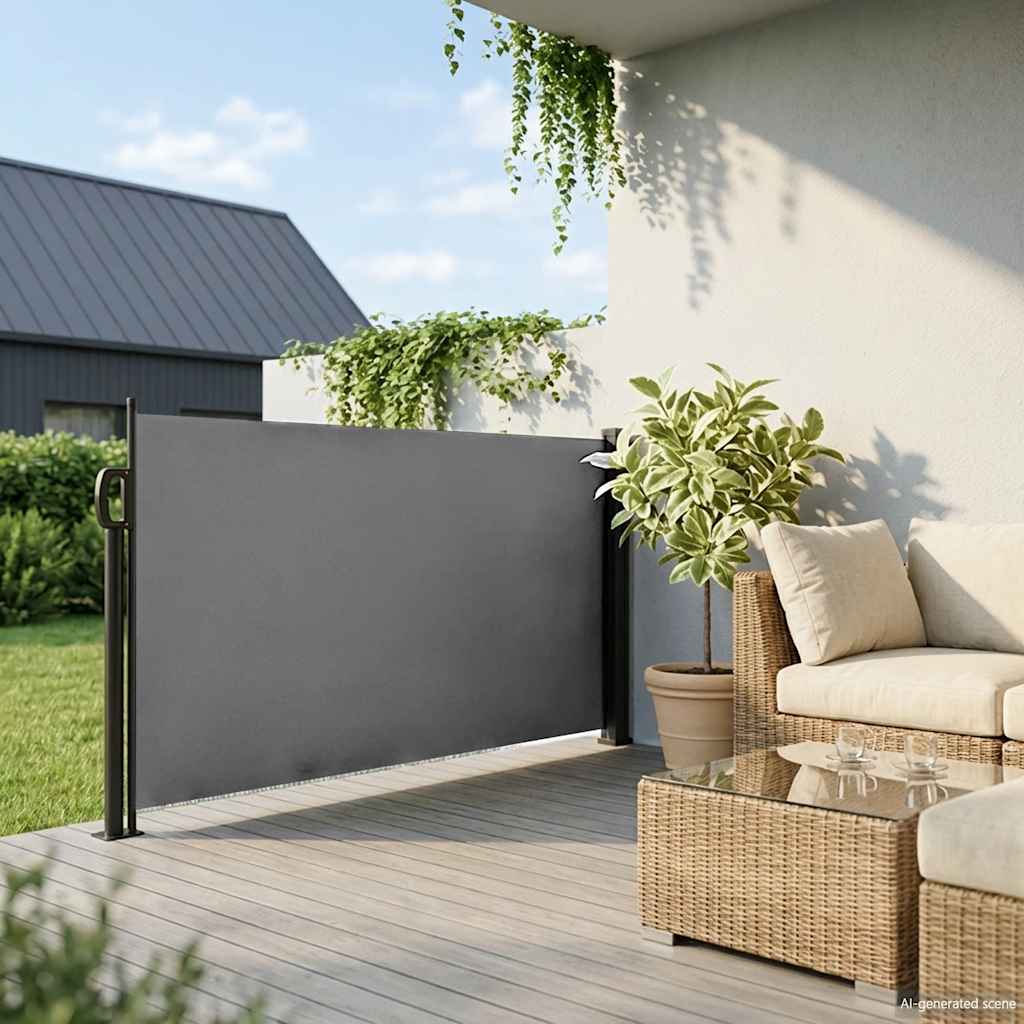 Retractable Side Awning Anthracite 120x600 cm