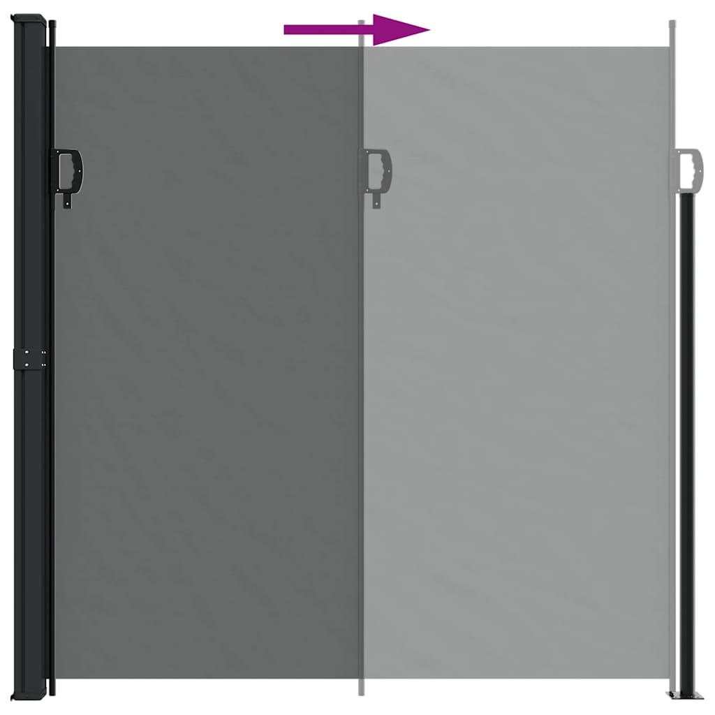Retractable Side Awning Black 220x600 cm