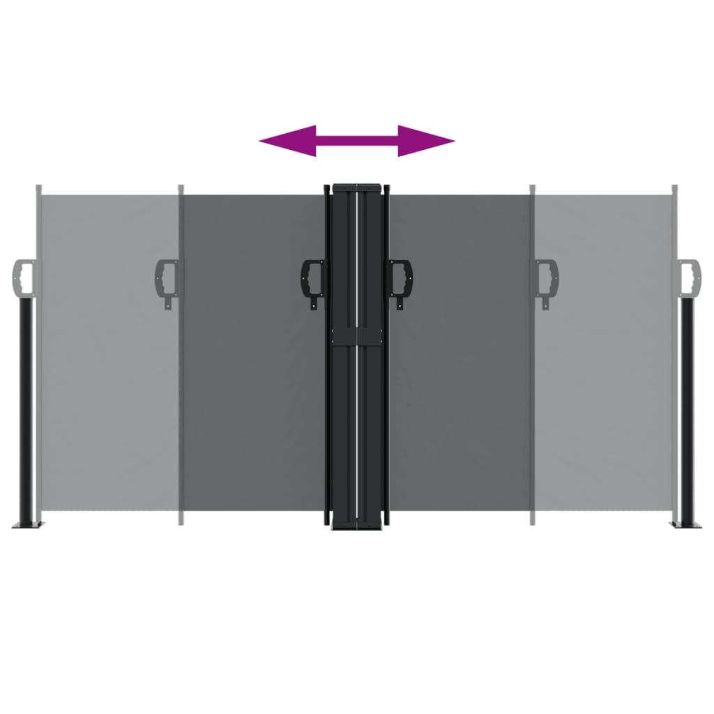 Retractable Side Awning Black 120x1000 cm