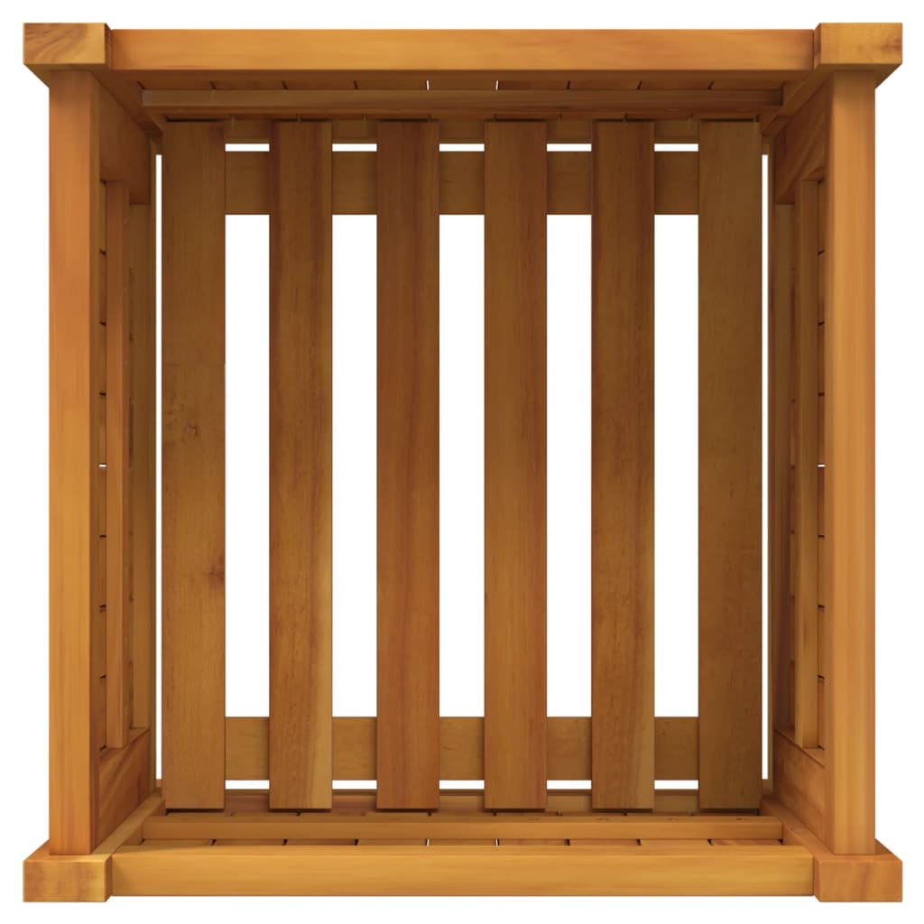 Garden Planter with Liner 42x42x40 cm Solid Wood Acacia
