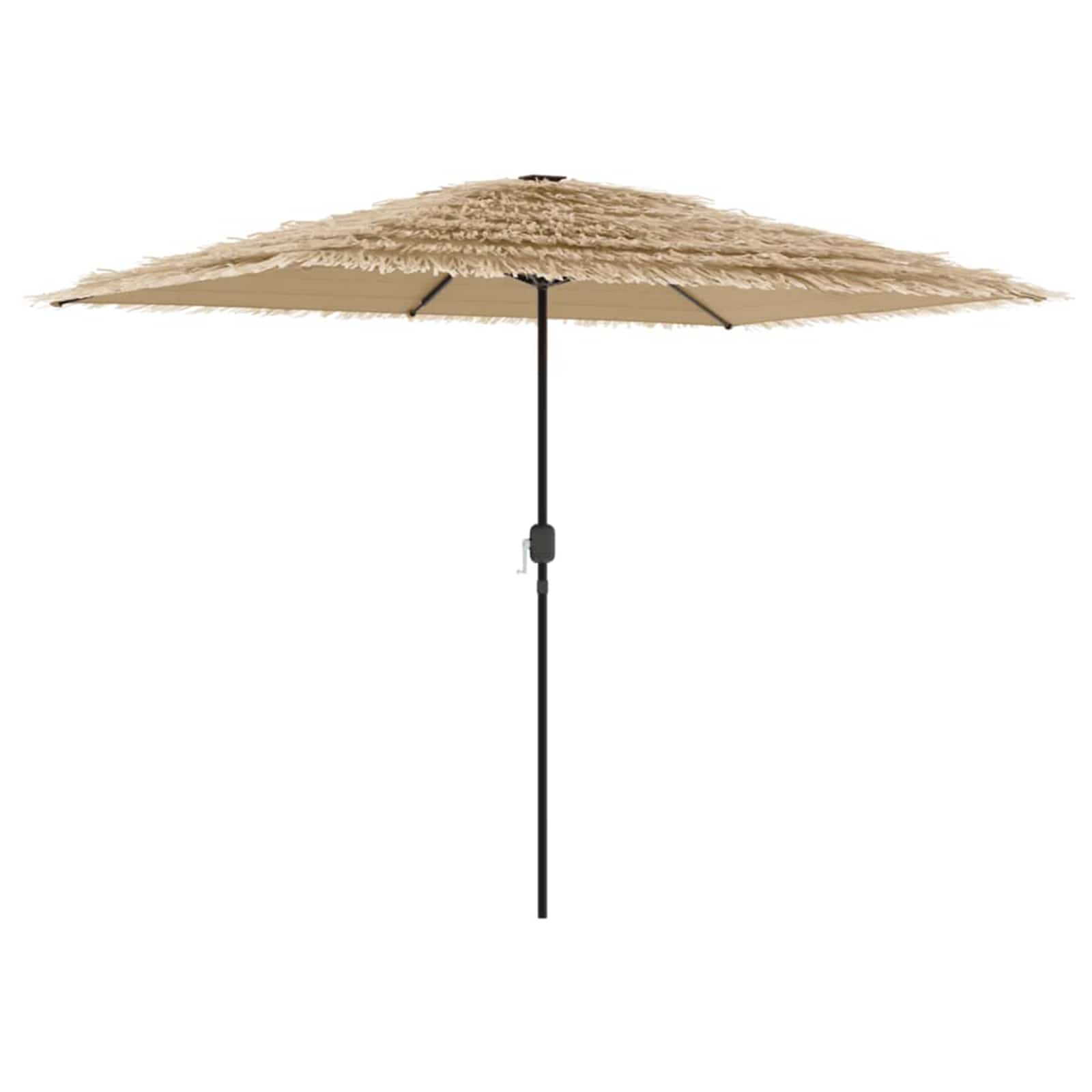 Garden Parasol with Steel Pole Brown 300x200x250 cm