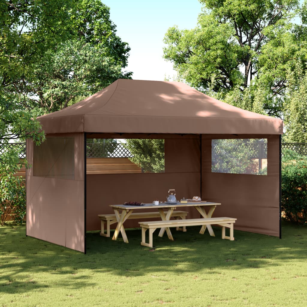 Party Tent 440 x 292 x 315 cm Brown with Black Frame