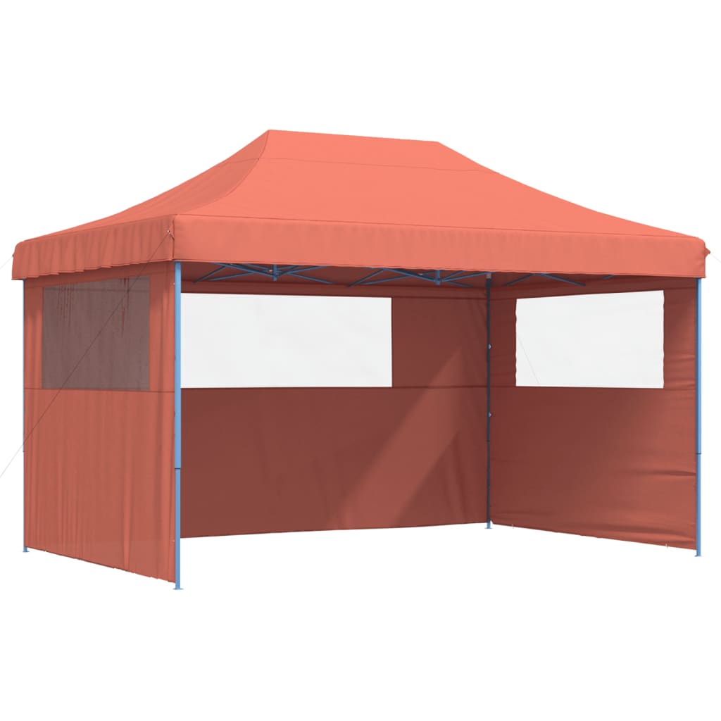Party Tent 440 x 292 x 315 cm Terracotta with Blue Frame