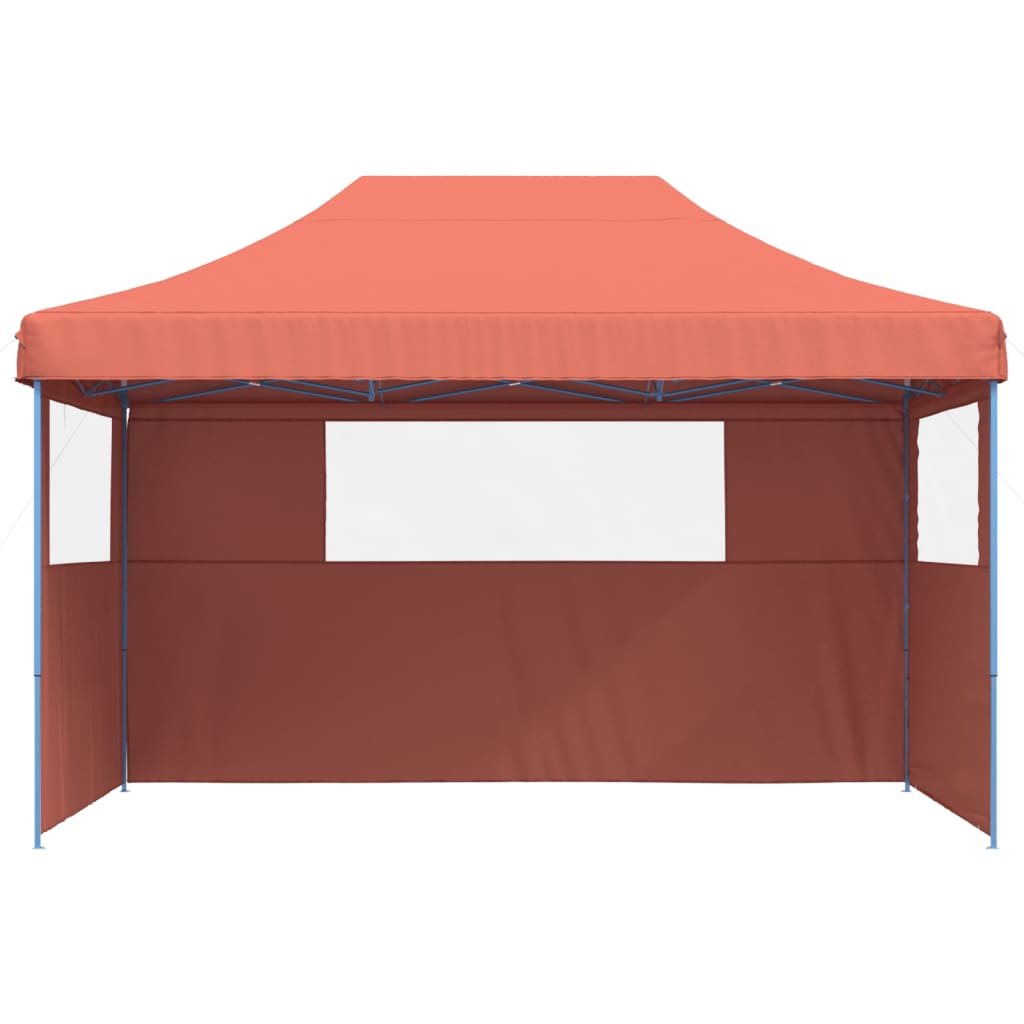 Party Tent 440 x 292 x 315 cm Terracotta with Blue Frame