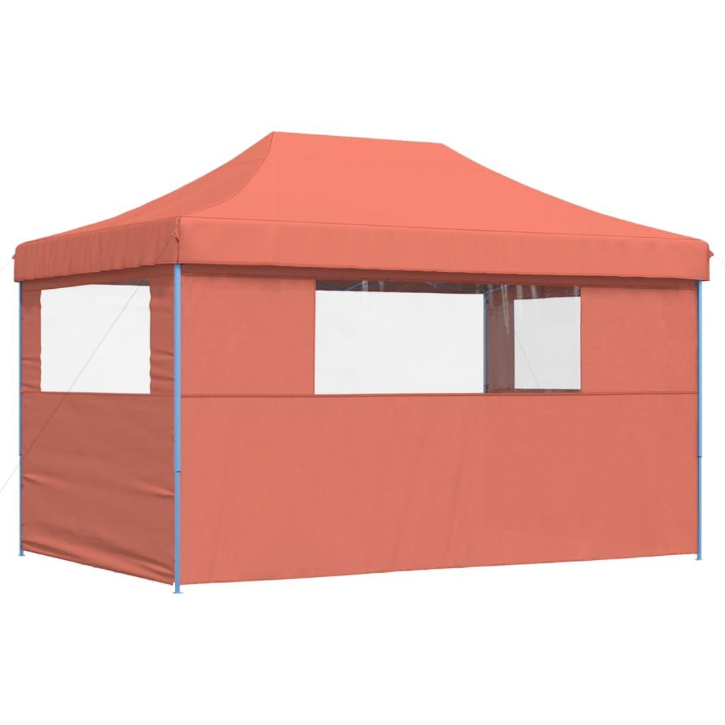 Party Tent 440 x 292 x 315 cm Terracotta with Blue Frame