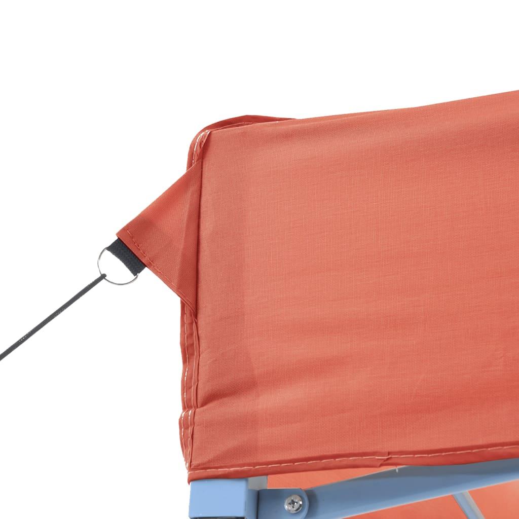 Party Tent 440 x 292 x 315 cm Terracotta with Blue Frame