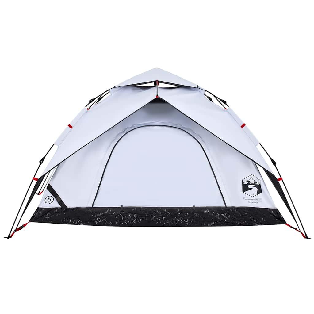 Camping Tent Dome 5-Person White Blackout Fabric Quick Release