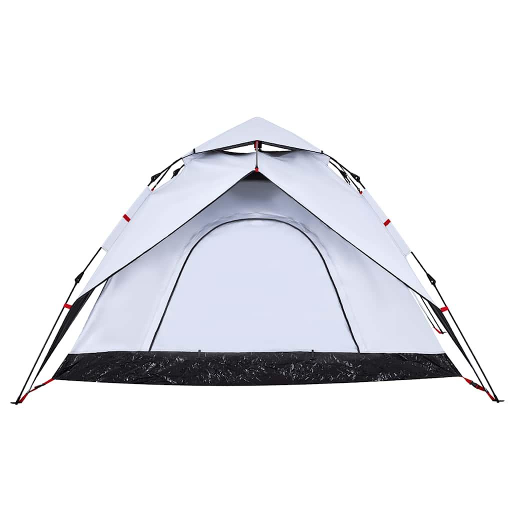 Camping Tent Dome 5-Person White Blackout Fabric Quick Release