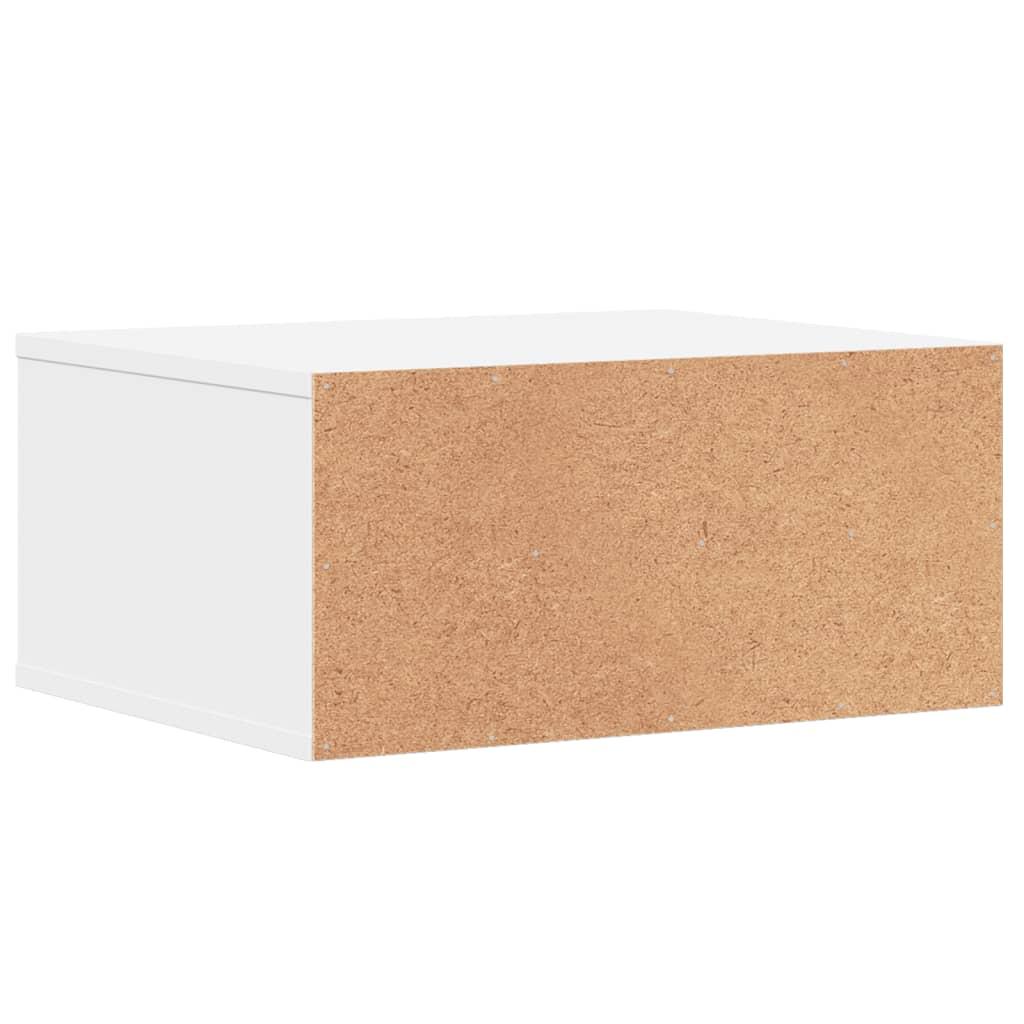 Printer Stand White 49x40x22.5 cm Engineered Wood