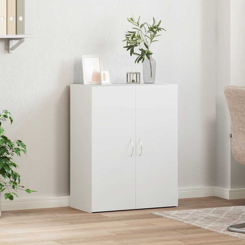 File Cabinet White 60x32x77.5 cm Engineered Wood