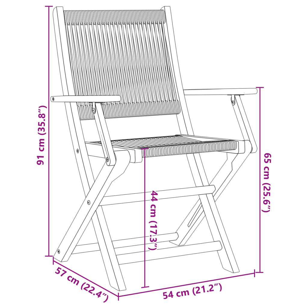 Folding Garden Chairs 8 pcs Grey Solid Wood Acacia