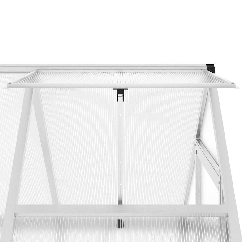 Greenhouse with Base Frame Silver 169x114x195 cm Aluminium