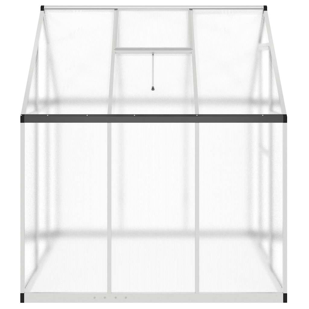 Greenhouse with Base Frame Silver 169x169x195 cm Aluminium