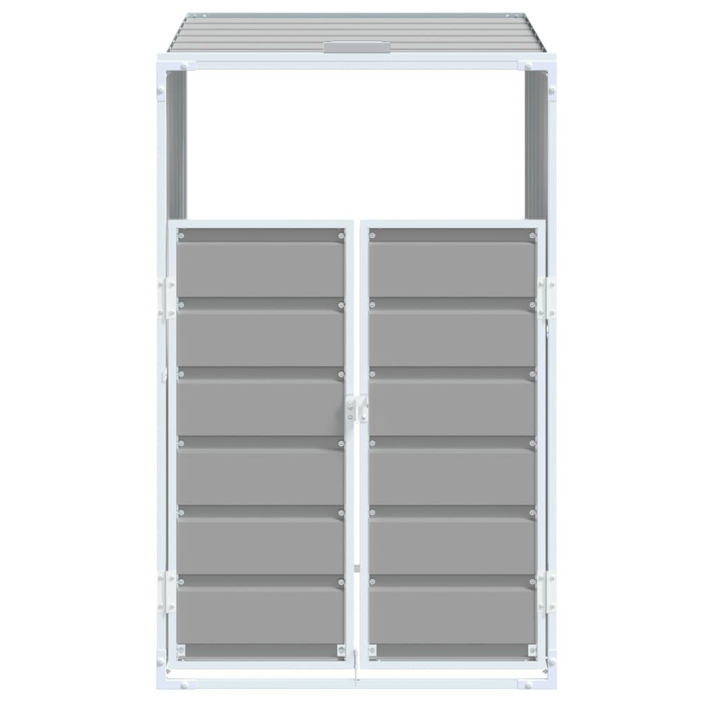 Wheelie Bin Storage for Single Bin Grey 72x81x115 cm Steel