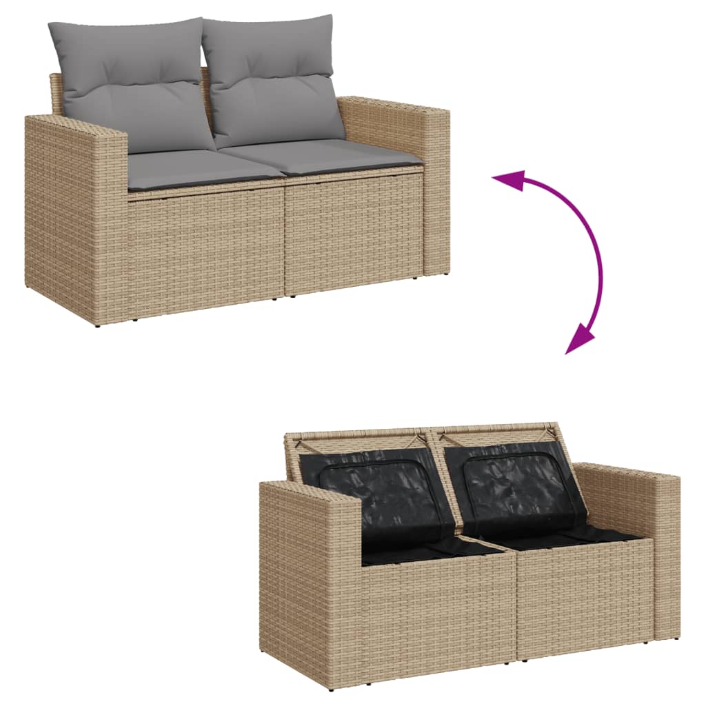 Patio Sofa Set 12-Seaters Mix Beige and Light Grey