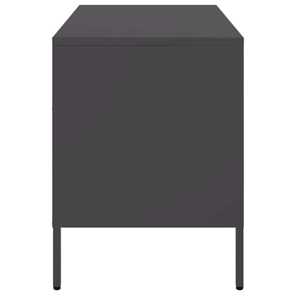 TV Cabinets 2 pcs Black 68x39x50.5 cm Steel