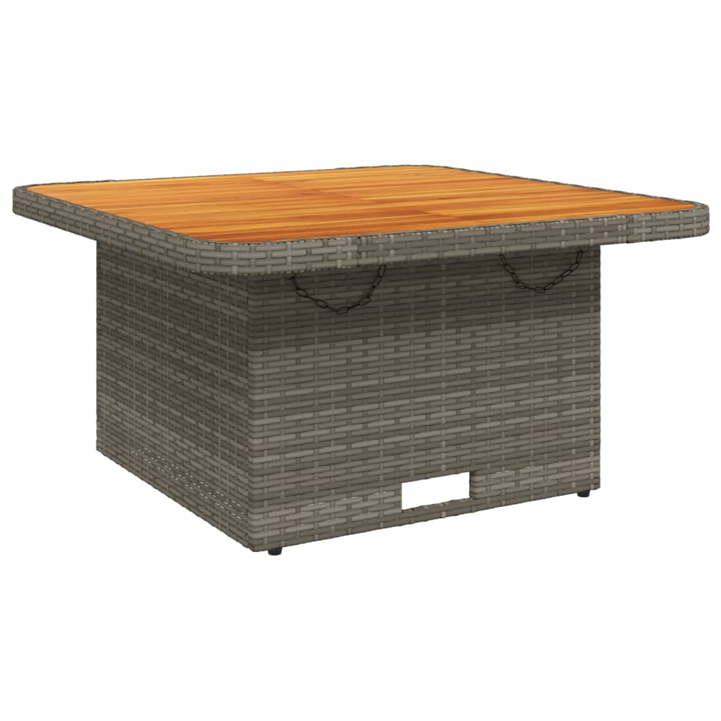4 Piece Garden Lounge Set with Cushions Grey Poly Rattan