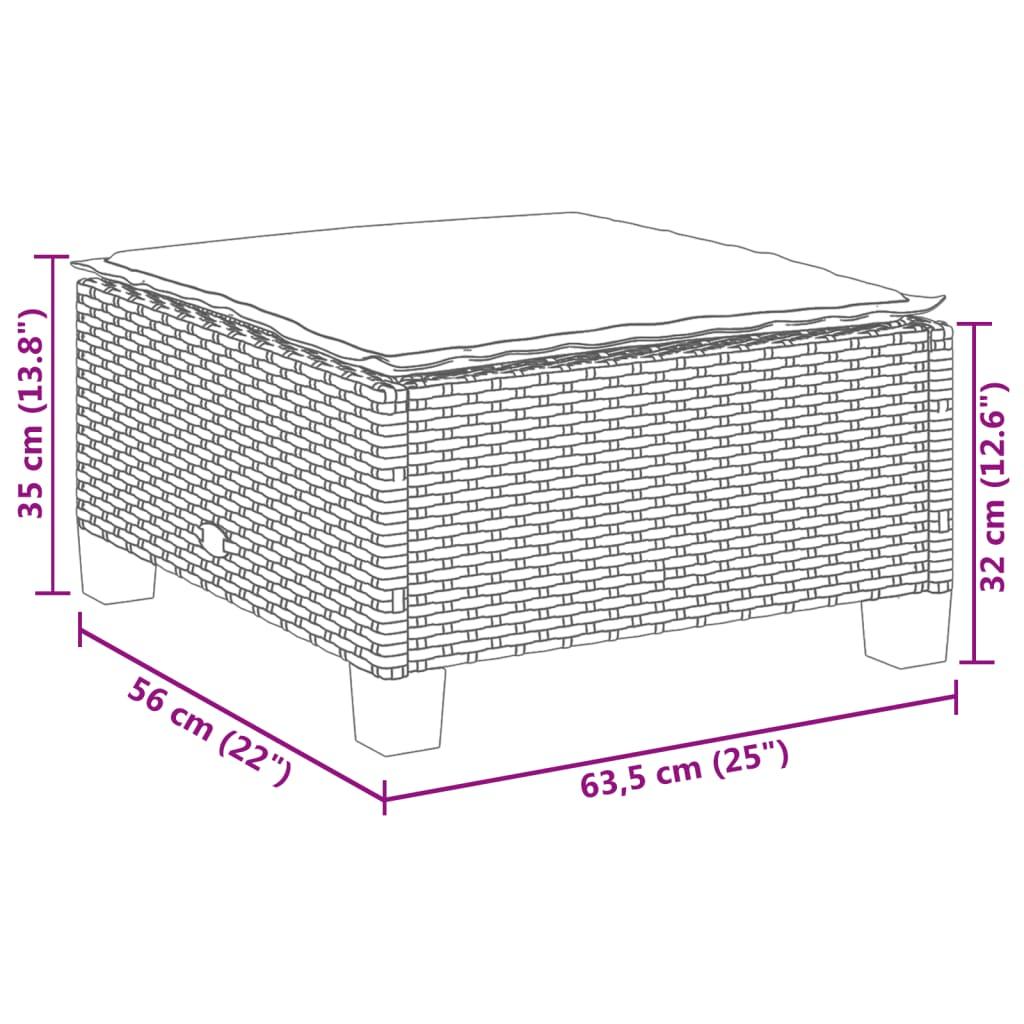 8 Piece Garden Sofa Set with Cushions Grey Poly Rattan