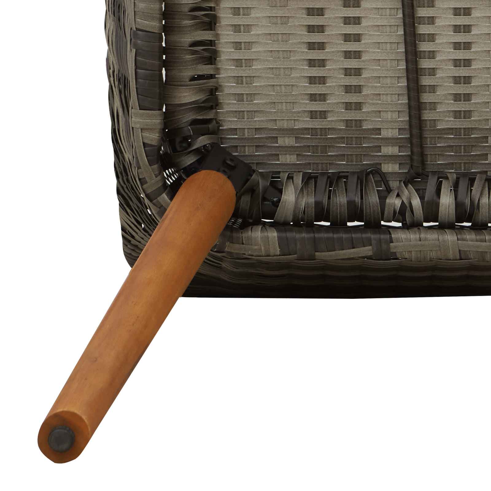 Garden Dining Set with Cushion 5 pcs Grey Poly Rattan