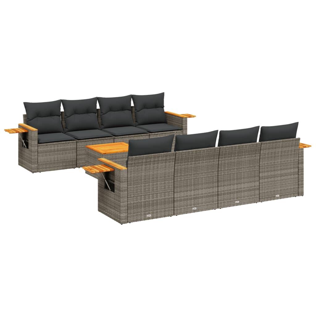 Patio Sofa Set 9-Seaters Grey