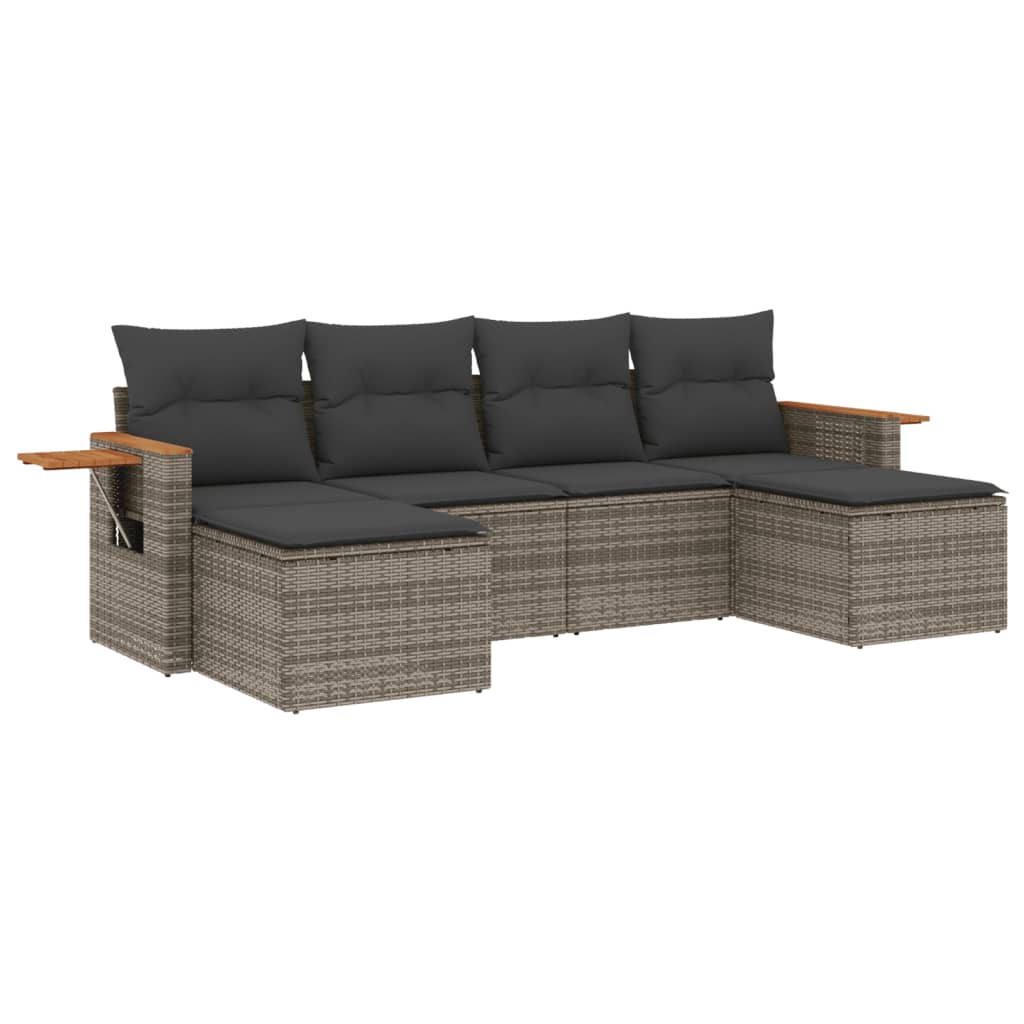 Patio Sofa Set 4-Seaters Grey