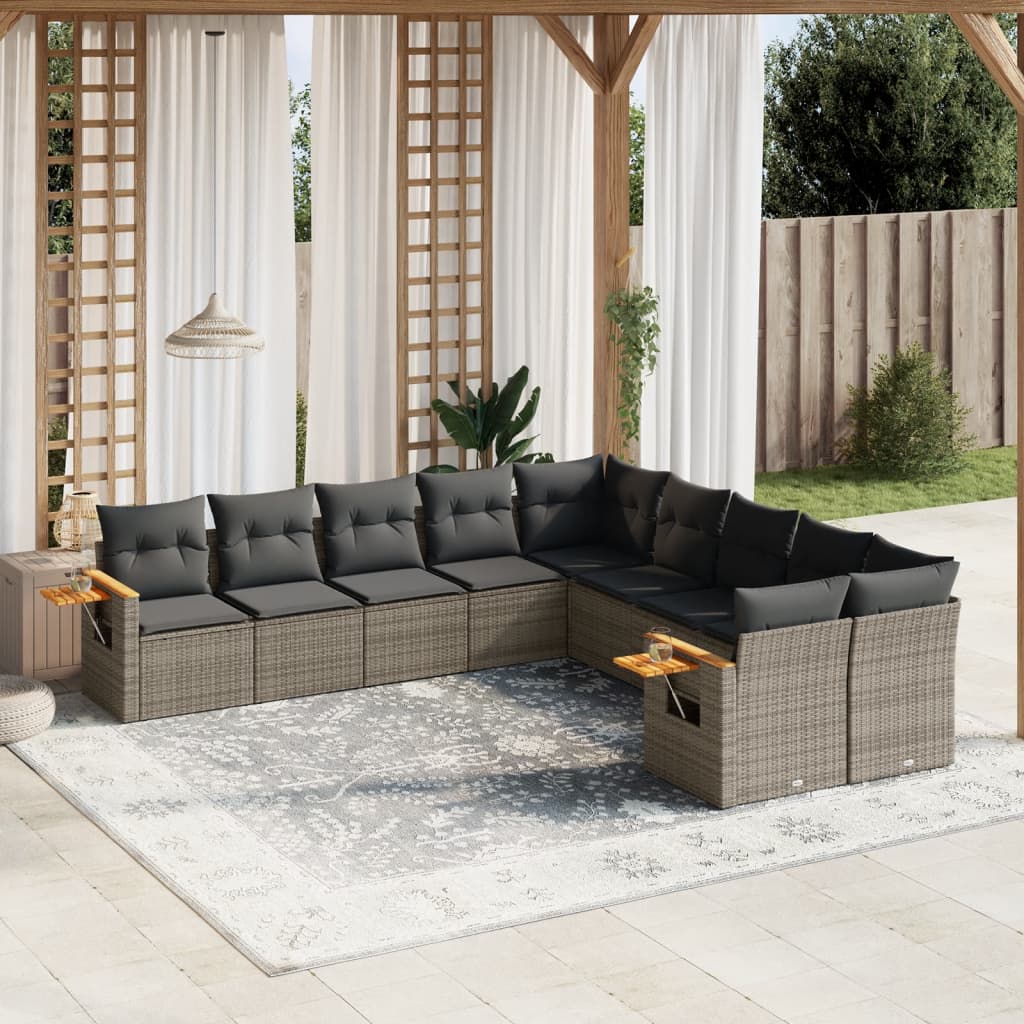 Patio Sofa Set 10-Seaters Grey
