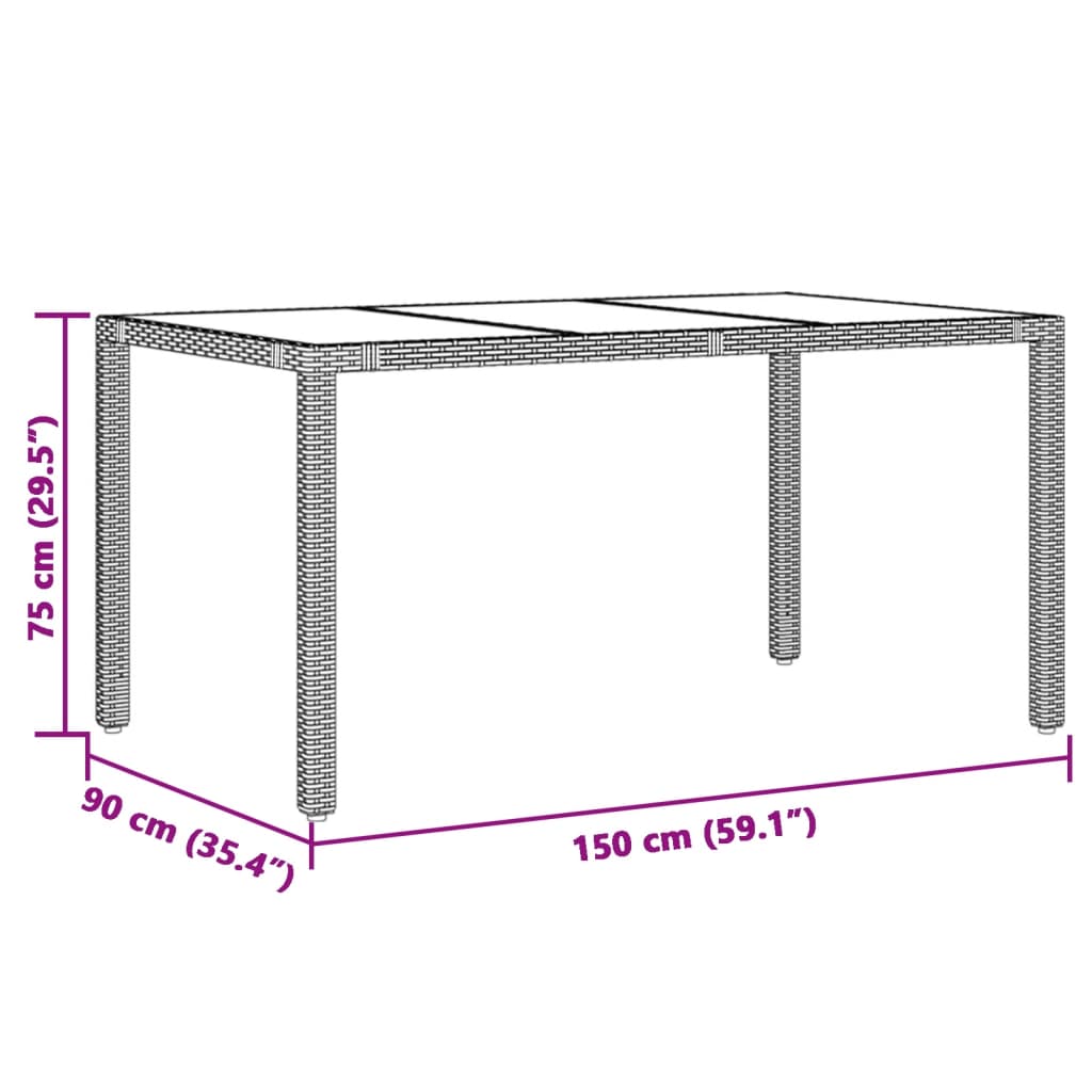 7 Piece Garden Dining Set with Cushions Grey Poly Rattan