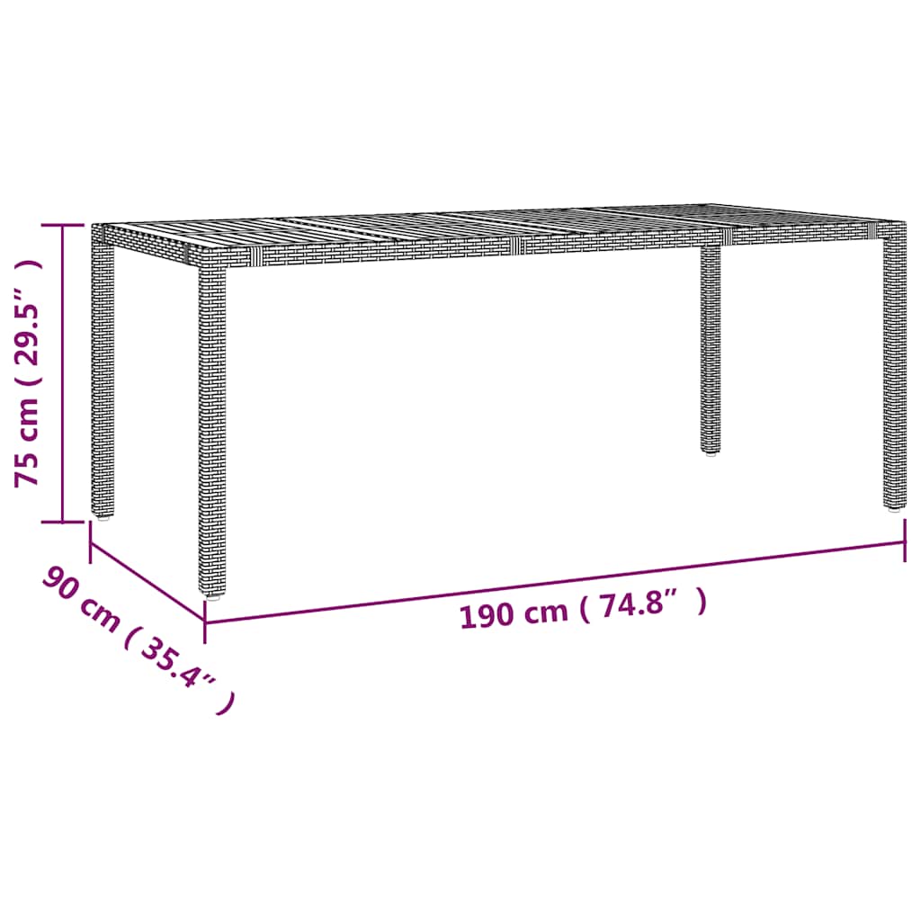 7 Piece Garden Bistro Set with Cushions Grey Poly Rattan