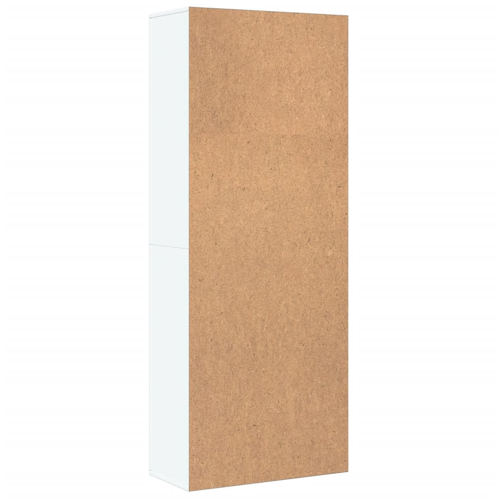 Highboard White 70x35x180 cm Engineered Wood