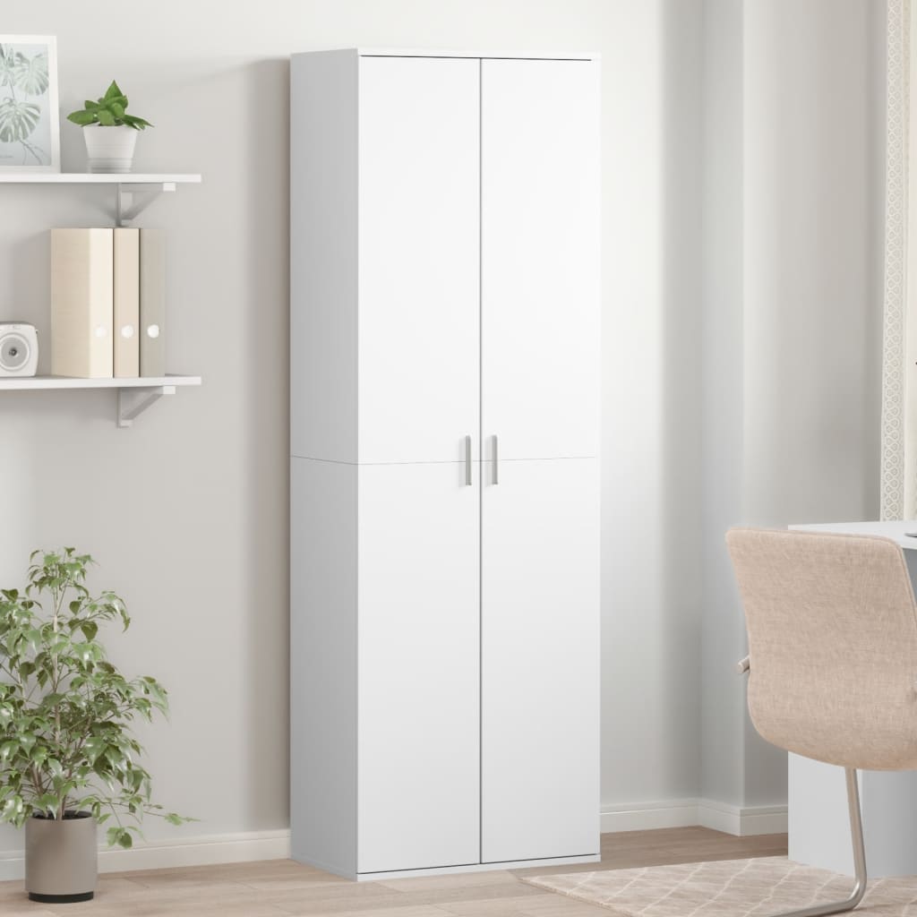 Highboard White 60x35x180 cm Engineered Wood