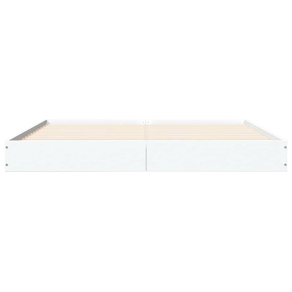 Bed Frame without Mattress White 150x200 cm Engineered Wood