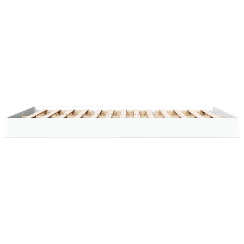 Bed Frame without Mattress White 150x200 cm Engineered Wood