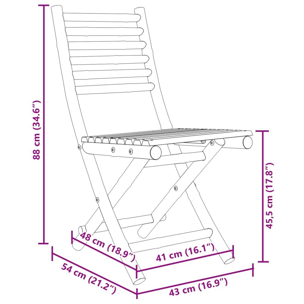 5 Piece Garden Dining Set Bamboo
