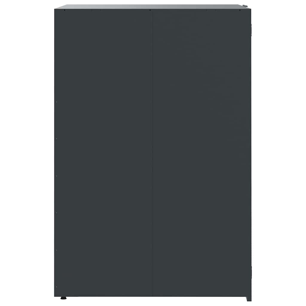 Wheelie Bin Storage for 3 Bins Anthracite 207x79x117 cm Steel