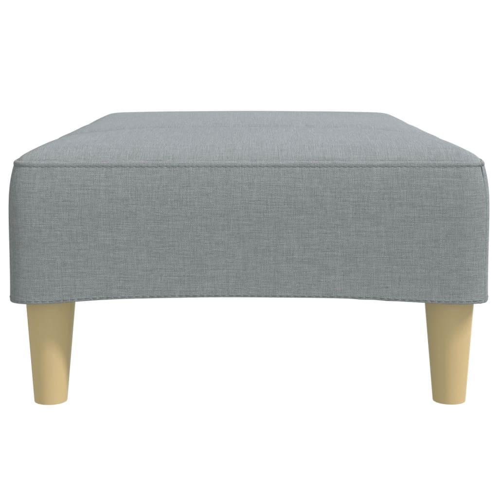 Footstool Light Grey 77x55x31 cm Fabric