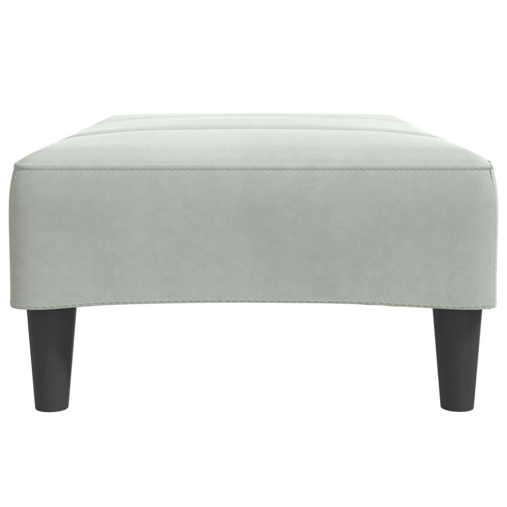 Footstool Light Grey 77x55x31 cm Velvet