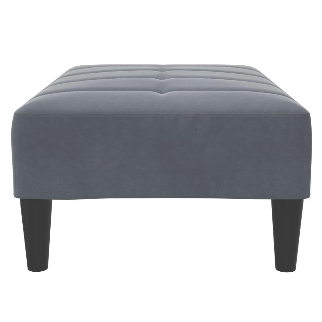 Footstool Dark Grey 77x55x31 cm Velvet