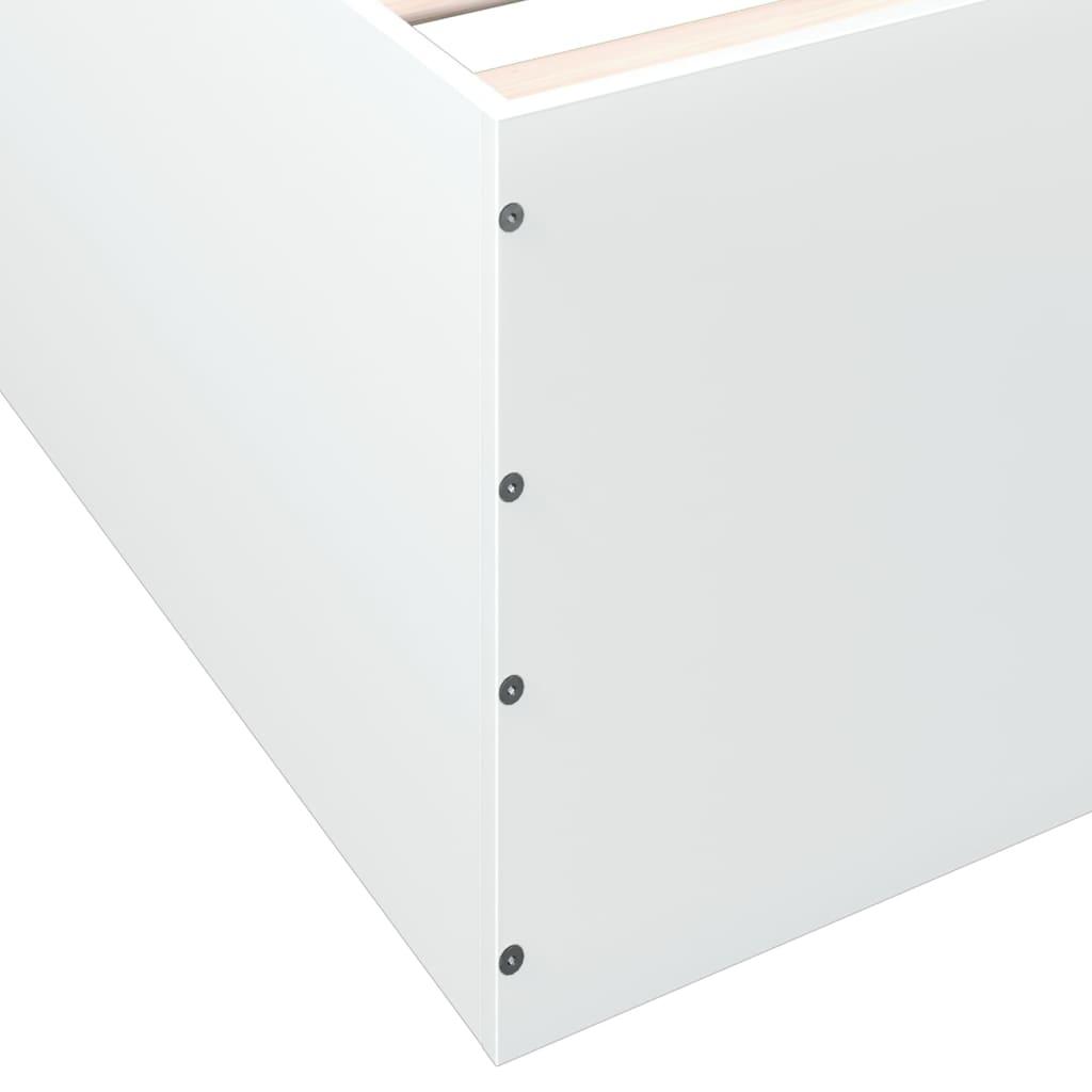 Bed Frame without Mattress White 150x200 cm