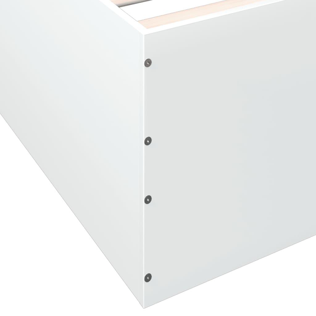 Bed Frame without Mattress White 135x190 cm