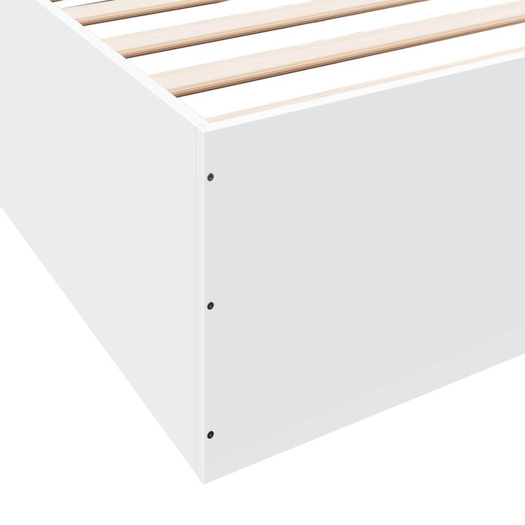 Bed Frame without Mattress White 180x200 cm