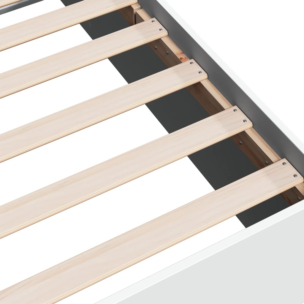 Bed Frame without Mattress White 180x200 cm