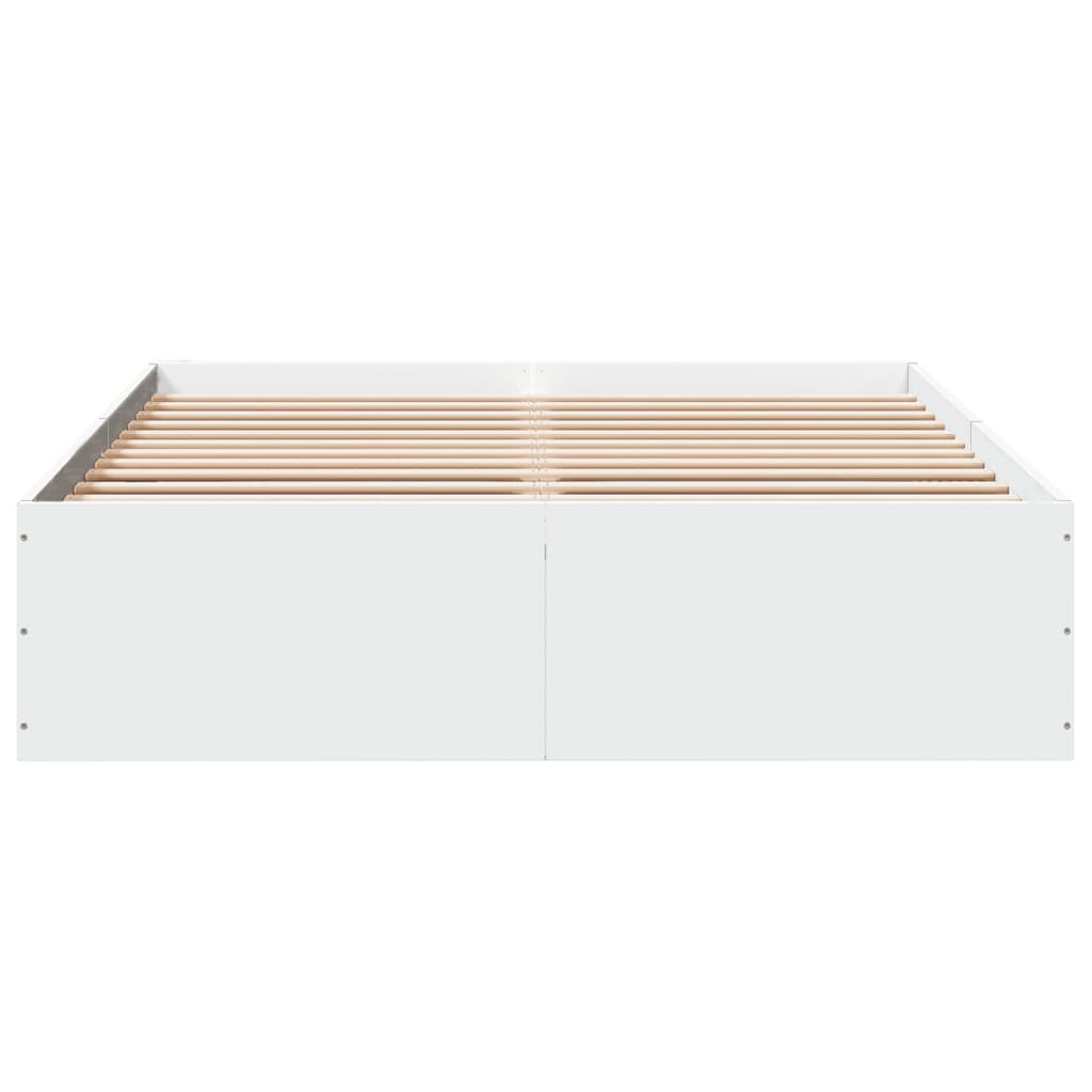 Bed Frame without Mattress White 135x190 cm