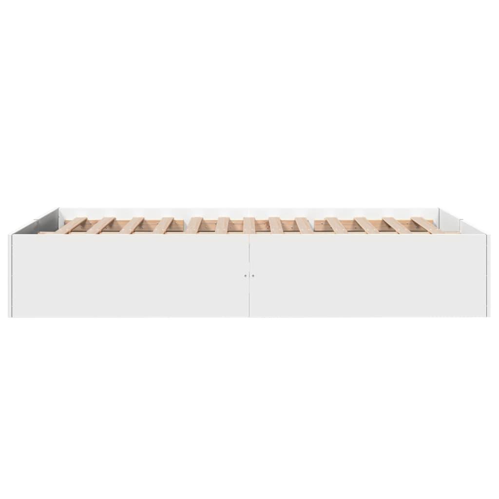 Bed Frame without Mattress White 135x190 cm