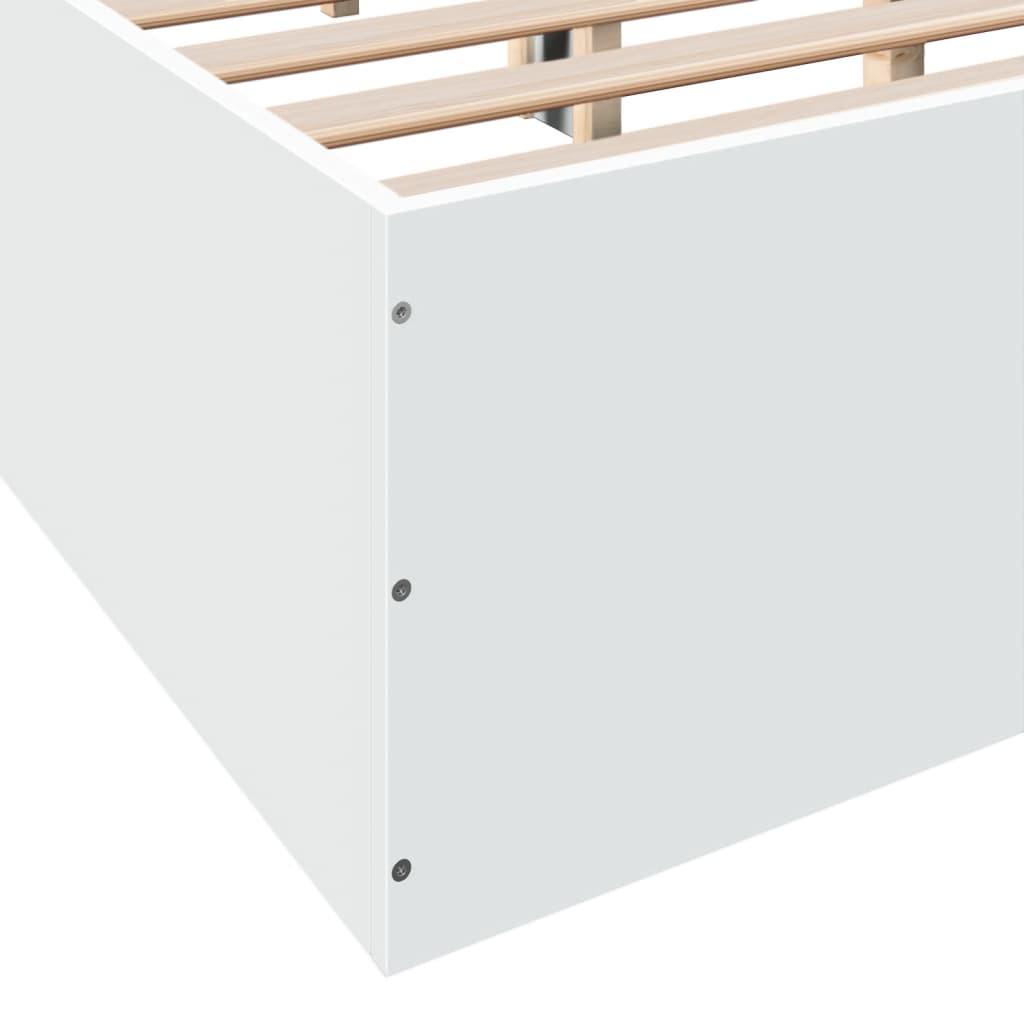 Bed Frame without Mattress White 135x190 cm