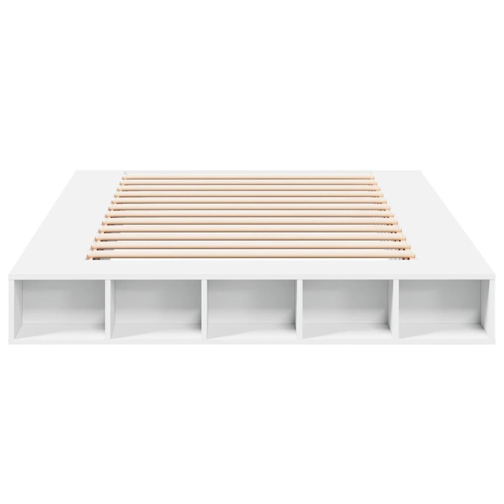 Bed Frame without Mattress White 150x200 cm
