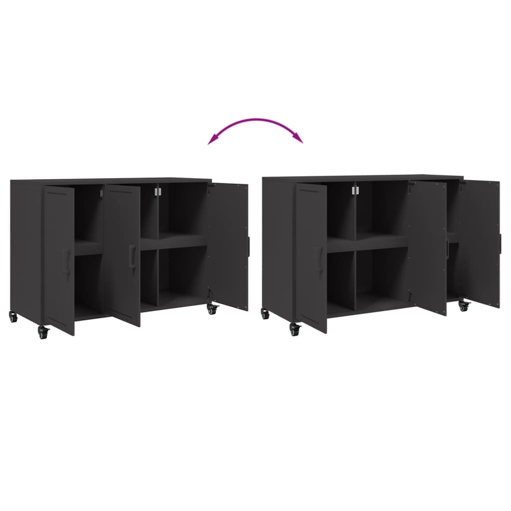 Sideboard Black 100.5x39x72 cm Steel