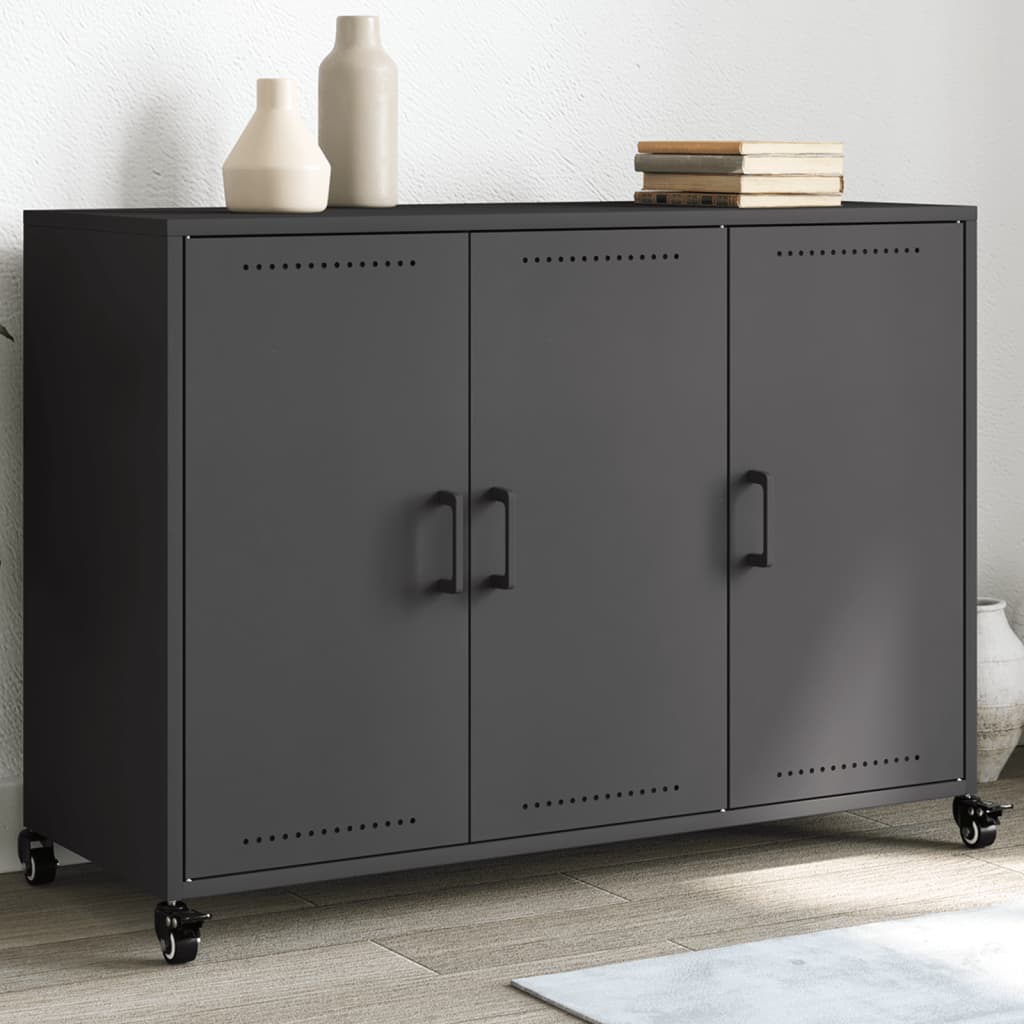 Sideboard Black 100.5x39x72 cm Steel
