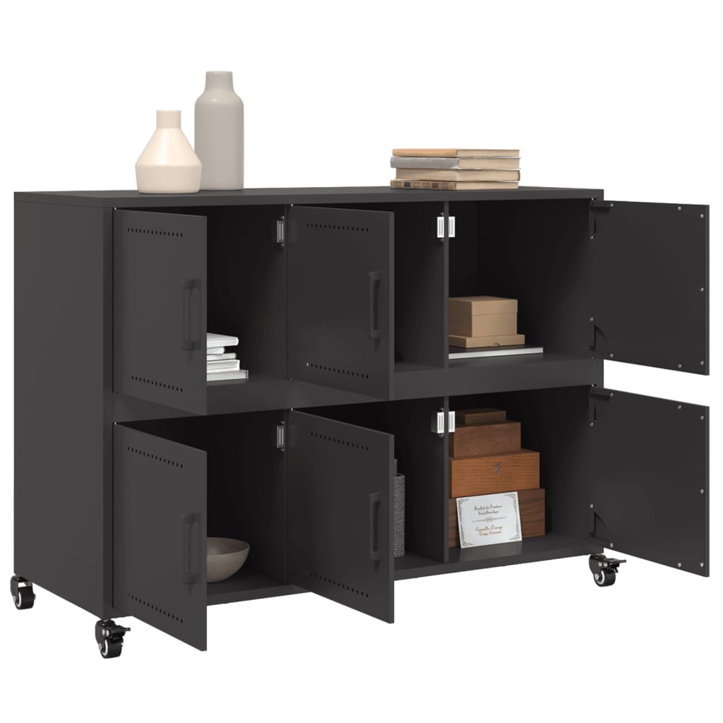 Sideboard Black 100.5x39x72 cm Steel